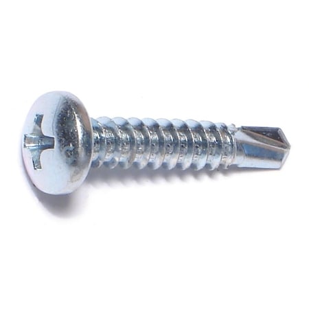 Buildright Self-Drilling Screw, #10 x 1 in, Zinc Plated Steel Pan Head Phillips Drive, 145 PK 09804